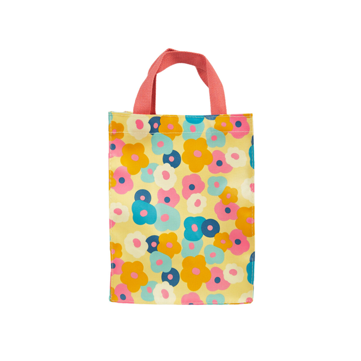 Lunchera con velcro con asa - Amarillo 