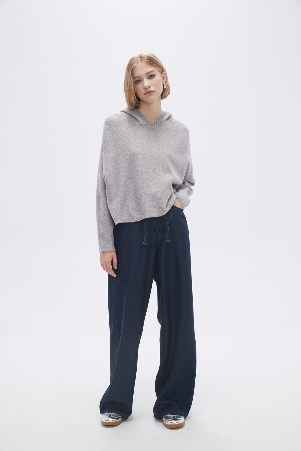Sweater Plidi Gris Melange Medio