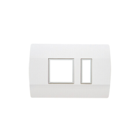 Plaqueta p/1 mód. simple+1 doble - Visione blanco C53510