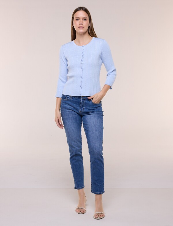 Cardigan Tejido Texturado CELESTE