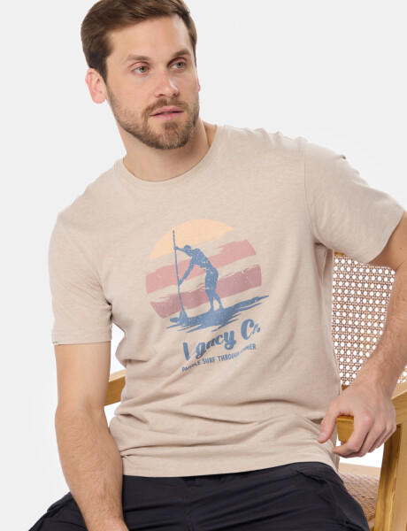 REMERA ESTAMPADA Beige