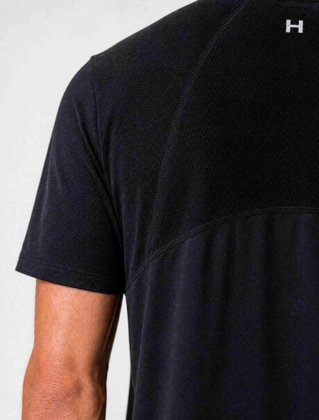 CAMISETA DEPORTIVA TEXTURIZADA NEGRO