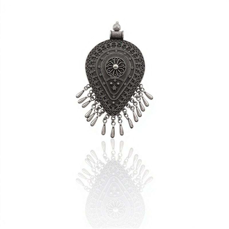 Dije hoja Hindu - Plata Tailandesa 925-Sin piedra-CP4585 sinpiedra