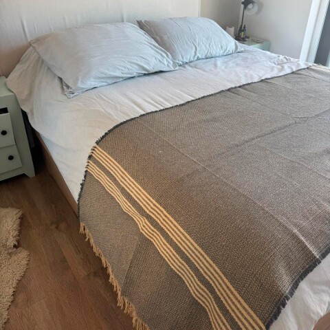 Manta pie de cama 85x230cm gris Manta pie de cama 85x230cm gris