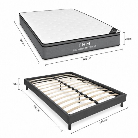 Sommier 2 Plazas HAMPTONS Ruthenium Sommier 2 Plazas HAMPTONS Ruthenium