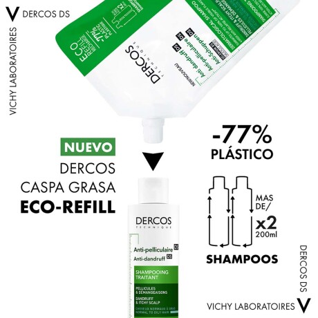Refill Shampoo Vichy Dercos Anticaspa Cabello Graso 500ml Refill Shampoo Vichy Dercos Anticaspa Cabello Graso 500ml