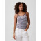 FRCH SL COTTON 2X2 LOGO TANK BROWN STRIPE
