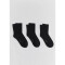 KIT COM 3 PARES MEIAS UNISSEX PRETO
