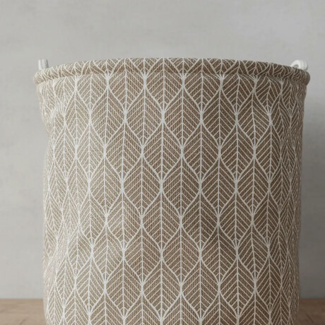 Cesto Canasto Redondo para Ropa Lavandería Beige