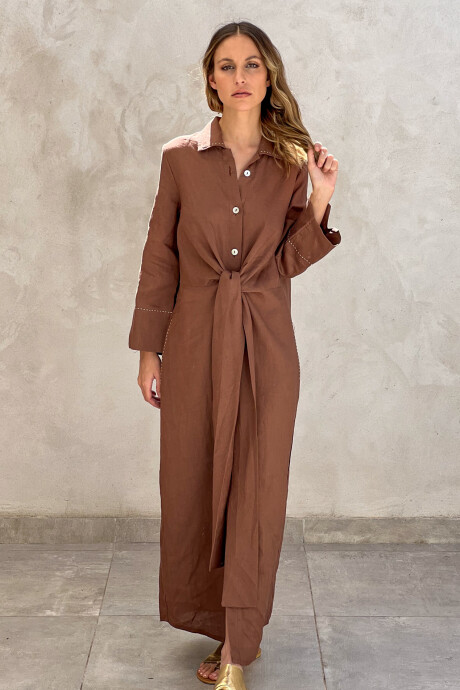 VESTIDO LOTUS Marron