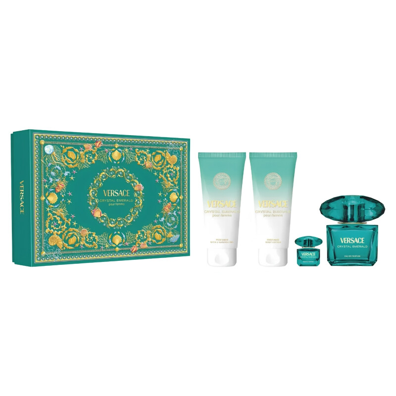 Set Versace Crystal Emerald Femme Edp 90 ml + 5ml+ SG + BL Set Versace Crystal Emerald Femme Edp 90 ml + 5ml+ SG + BL