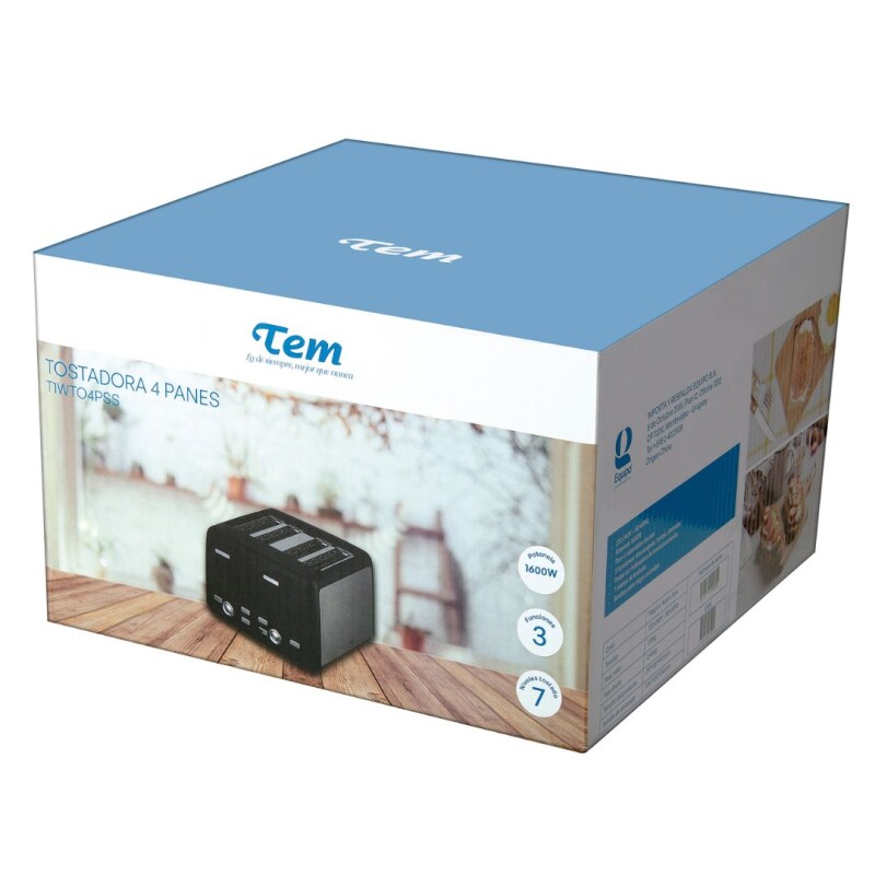 Tostadora 4 panes TEM T1WTO4PSS 7501 Tostadora 4 panes TEM T1WTO4PSS 7501