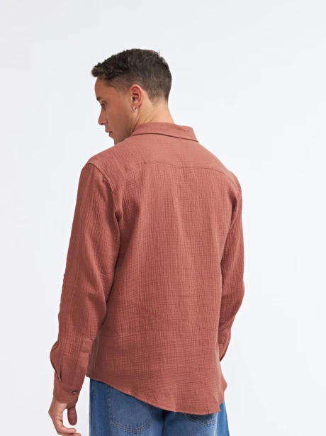CAMISA LORETO MARRON