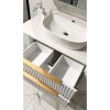 Mueble de baño Alice Suspendido 100cm Blanco con bacha de loza y botiquín Gabriela 90cm Blanco Mueble De Baño Alice Suspendido 100cm Blanco Con Bacha De Loza Y Botiquín Gabriela 90cm Blanco