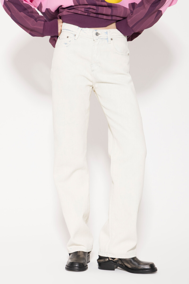JEANS STRAIGHT COATED Blanco