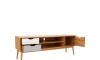 Rack Linea Nordica Roble/Gris claro/Blanco