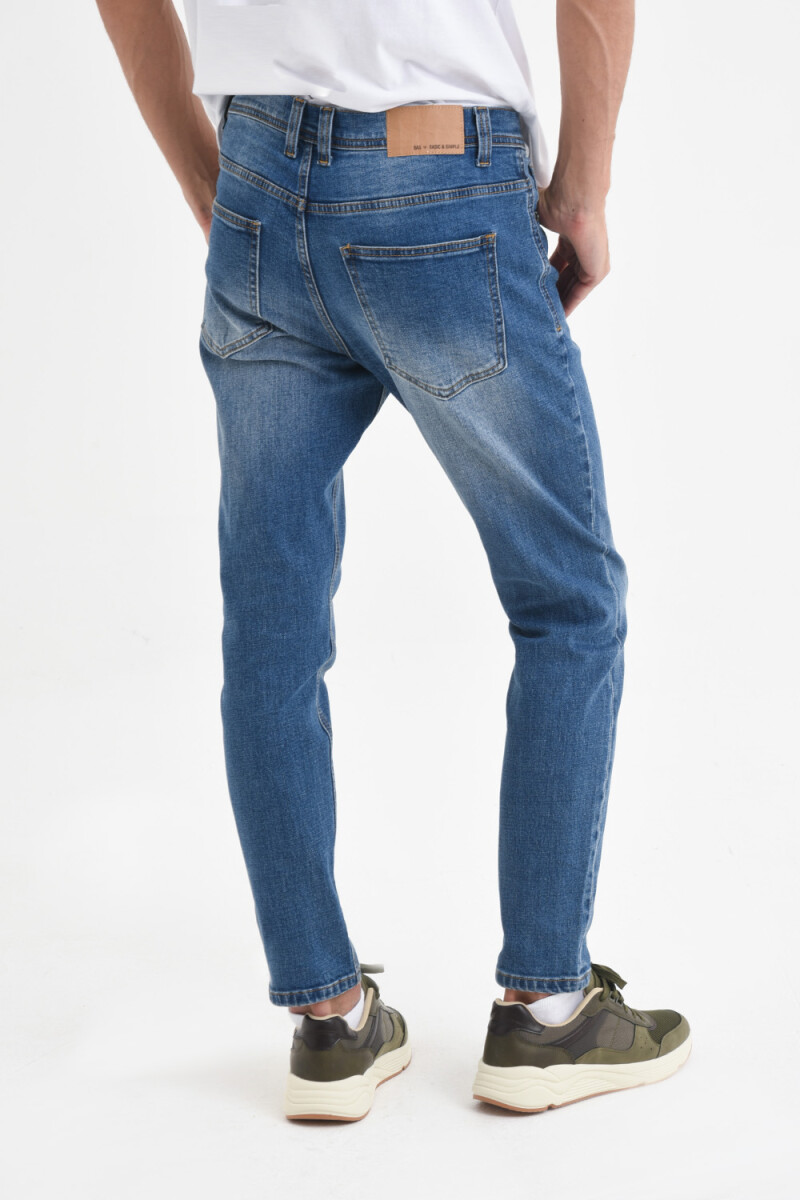 Pantalón de jean slim Azul Medio