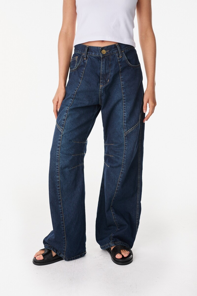 Jean Metropolis Azul Washed
