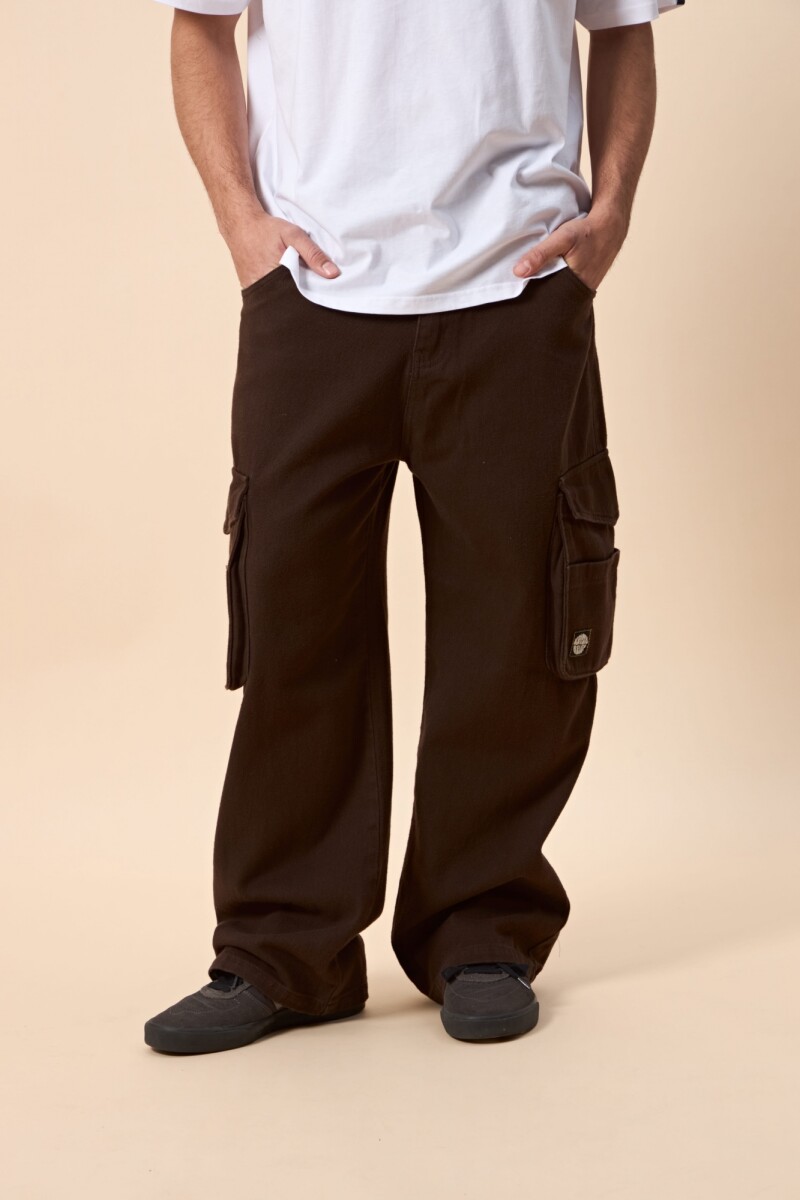 PANTALON DENIM ABEL - MARRON 