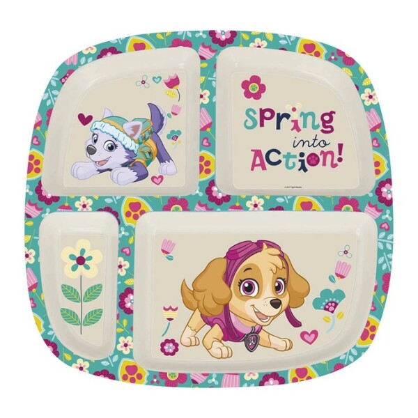 Plato reparticiones PAW PATROL rosa sky