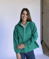 Campera Gabardina con cierre verde