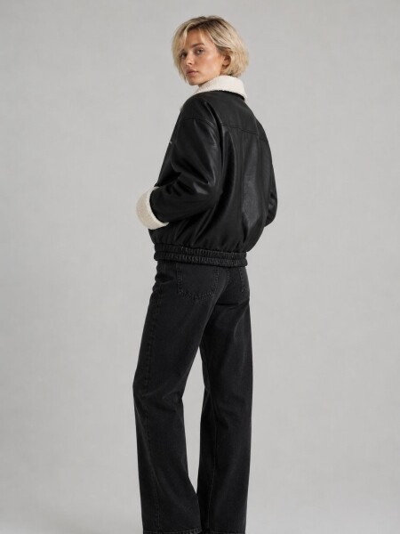 CAMPERA SLOWLY BOMBER NEGRO