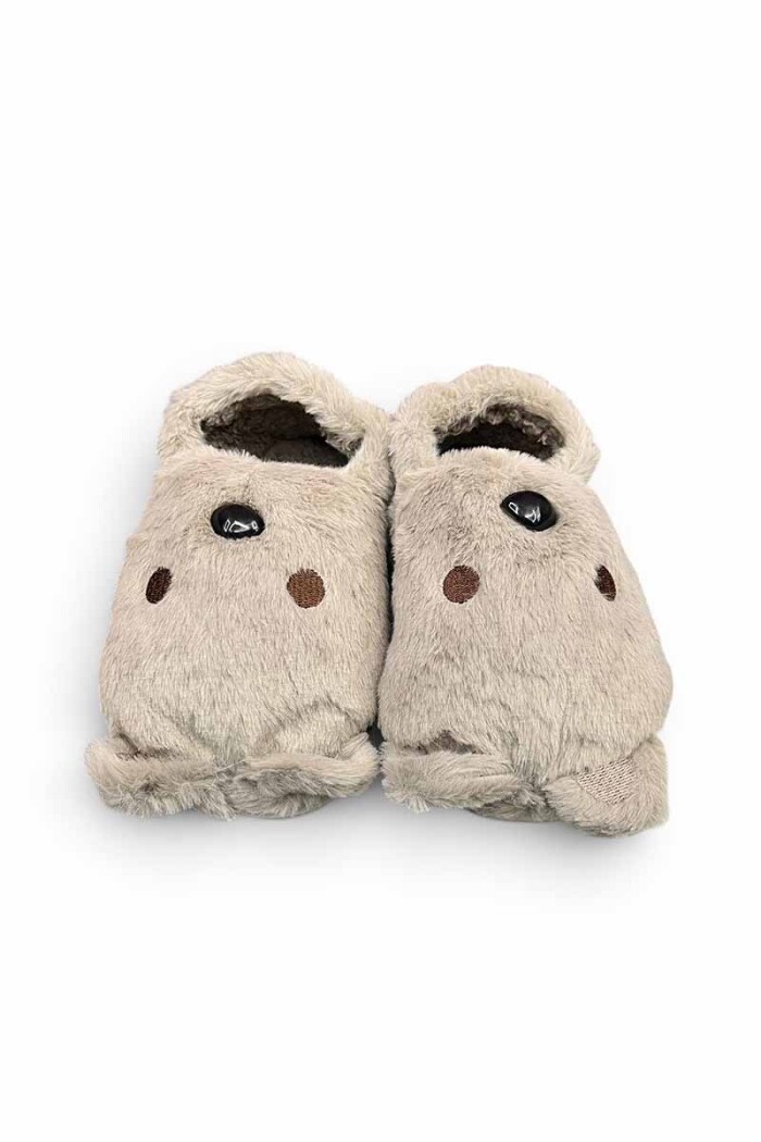 PANTUFLA NIÑOS CERRADA DISEÑO OSO Beige