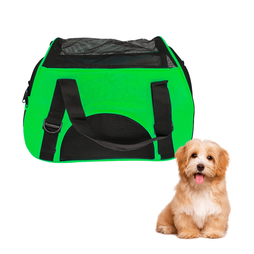 Bolso Transportador Perro Gato Apto Avión Cabina Viaje Color verde