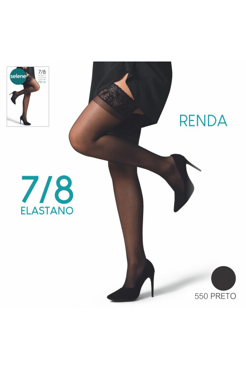 MEDIA 7/8 ENCAJE FIO 15 NEGRO