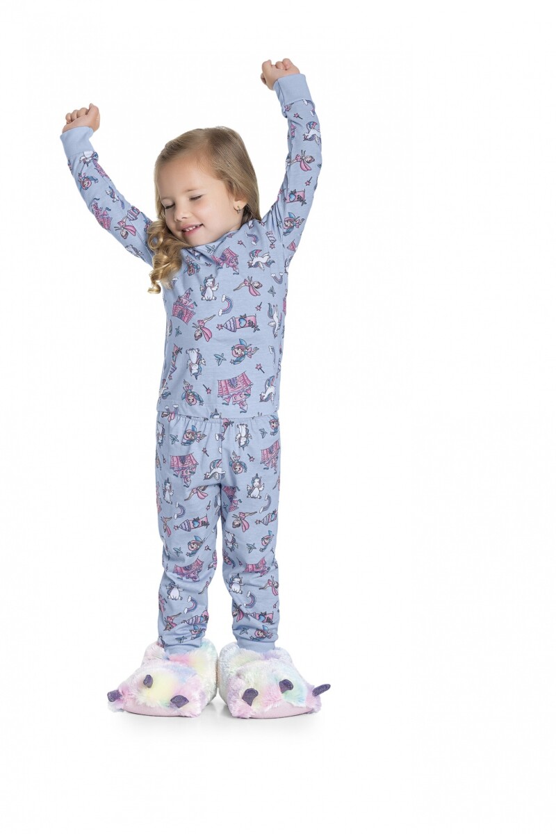 Conj. de pijama para niñas (blusa y pantalón) LILA