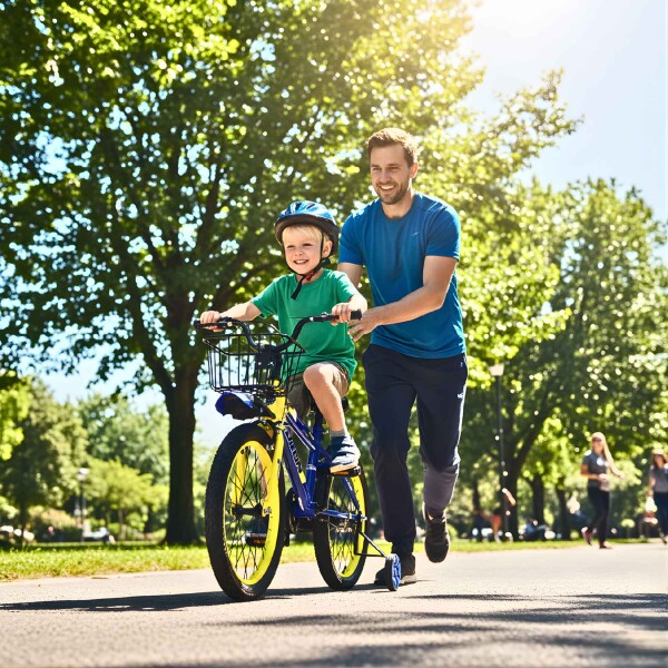 Bicicleta Infantil Yjtong R14 Canasto Parrilla Guardabarros Azul 1