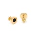 Caravanas En Oro 18K Y Onix Caravanas En Oro 18K Y Onix