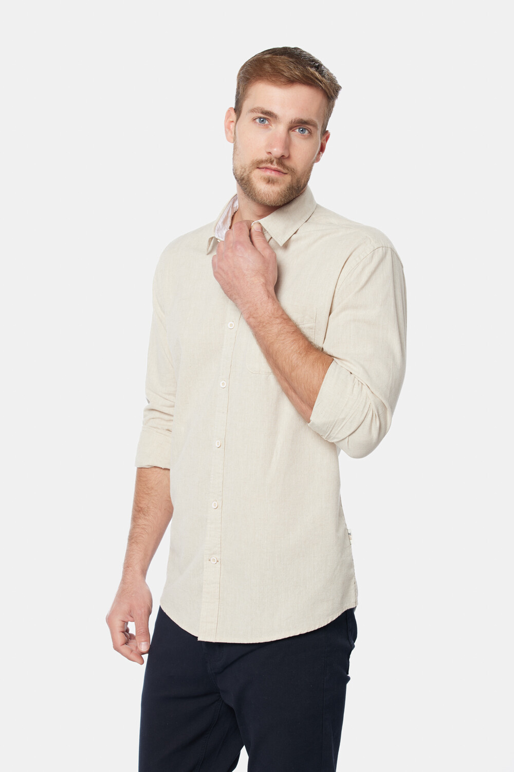 CAMISA DE LINO Beige