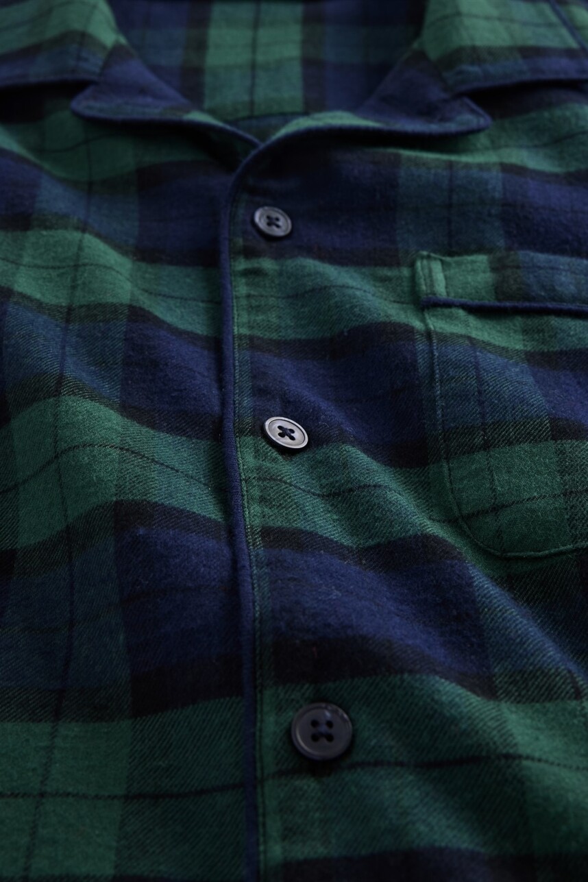 Pijama Set De Camisa Y Pantalón Flannel Hombre Fs Blackwatch