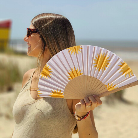 Abanico diseños en amarillo Sol