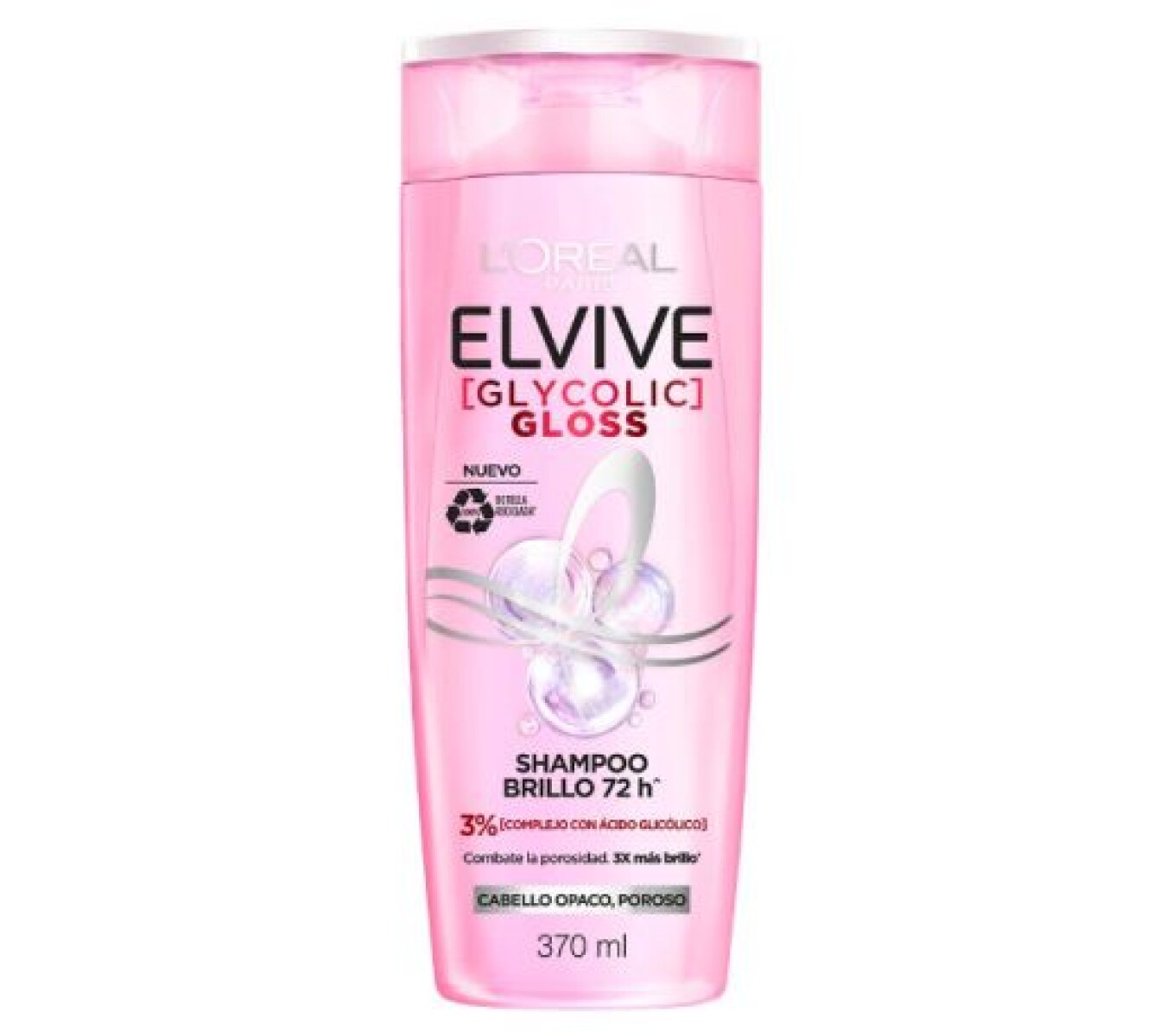 Elvive Shampoo Glycolic Gloss 370ml – Brillo y Suavidad para Cabello Dañado