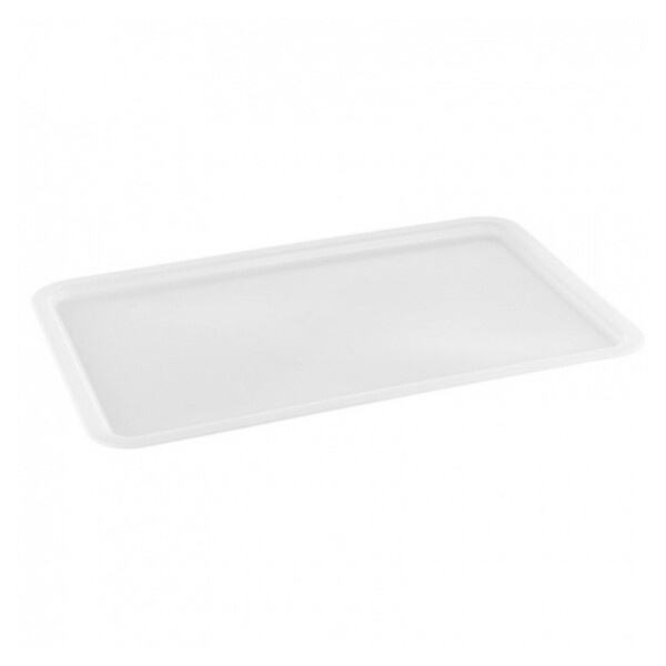 Tapa blanca de polietileno para contenedor de masa de pizza 60 × 40 cm | Gastroplast GPHLPE01 Tapa blanca de polietileno para contenedor de masa de pizza 60 × 40 cm | Gastroplast GPHLPE01