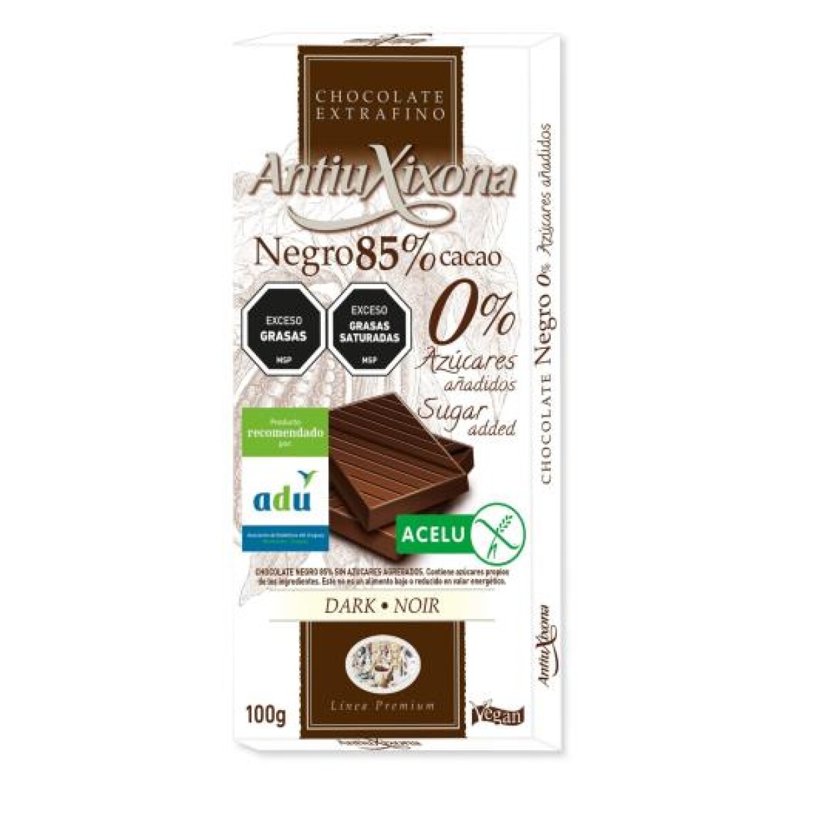 NAT-TABLETA NEGRO 85% ADU 100G 