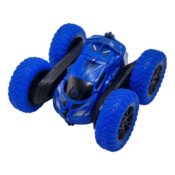 Auto Acrobático 360 Control Remoto Transformer Todo Terreno Variante Color Azul