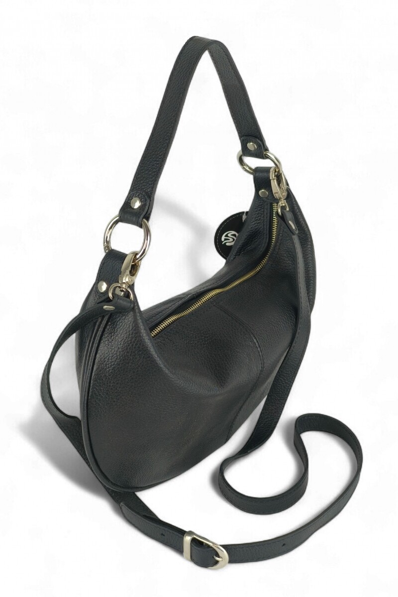 Cartera de mujer cuero 100 % Cartera Bandolera 100% Cuero Negro