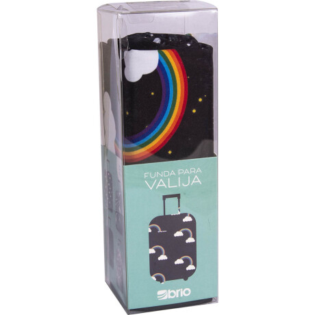 Funda para valija grande para viaje Arcoiris Negro