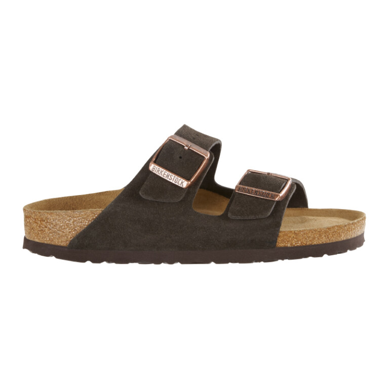 Sandalia Arizona Soft Footbed Suede Leather - Estrecho Marron