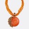 Collar Mujer Pavo Real Varios Colores Naranja