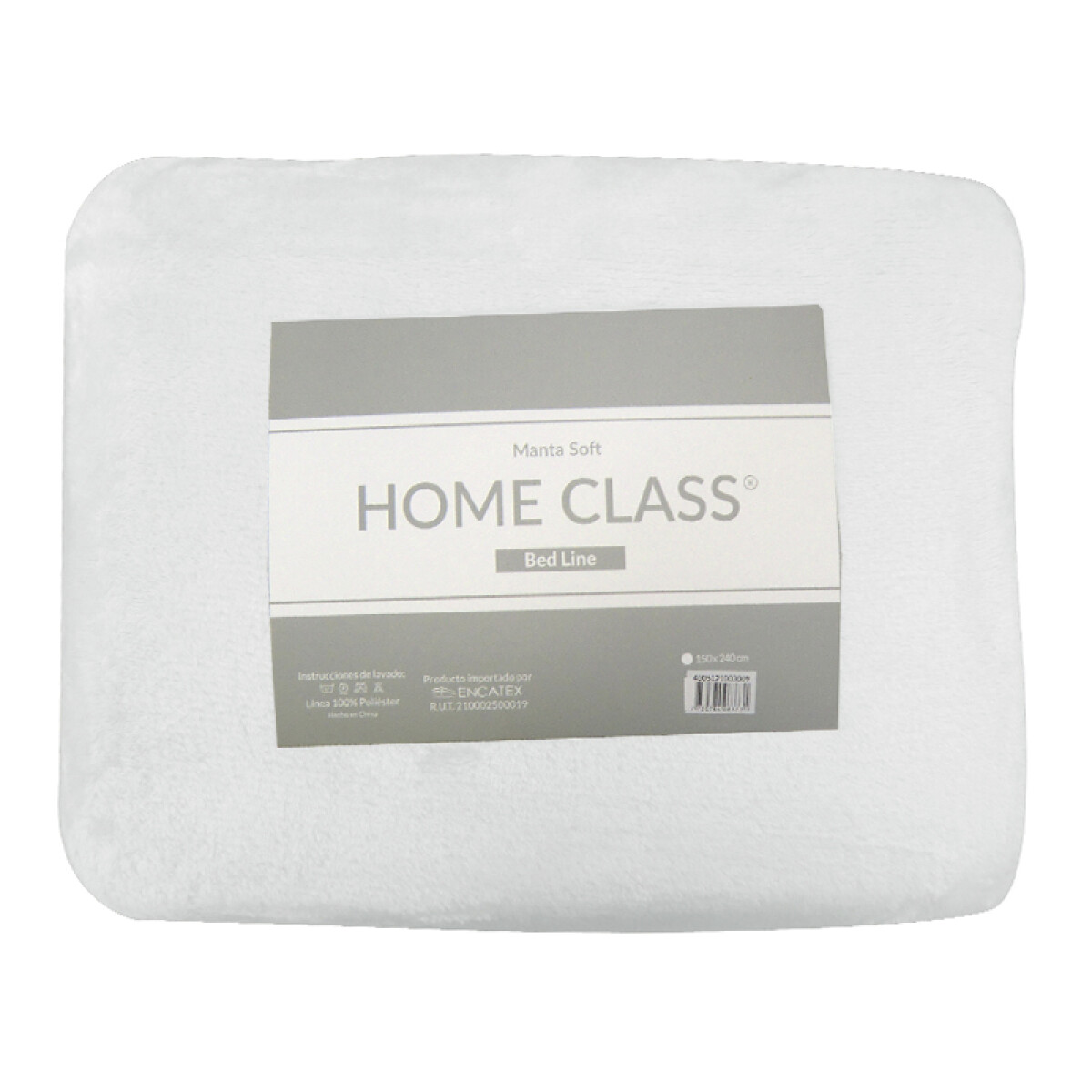Frazada Flannel King Size Home Class 240 x 260 cm - BLANCO 
