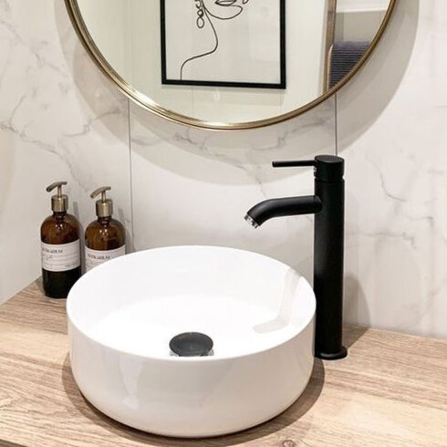 Valvula Popup Sin Desborde De Ac Inox En Negro Mate 000