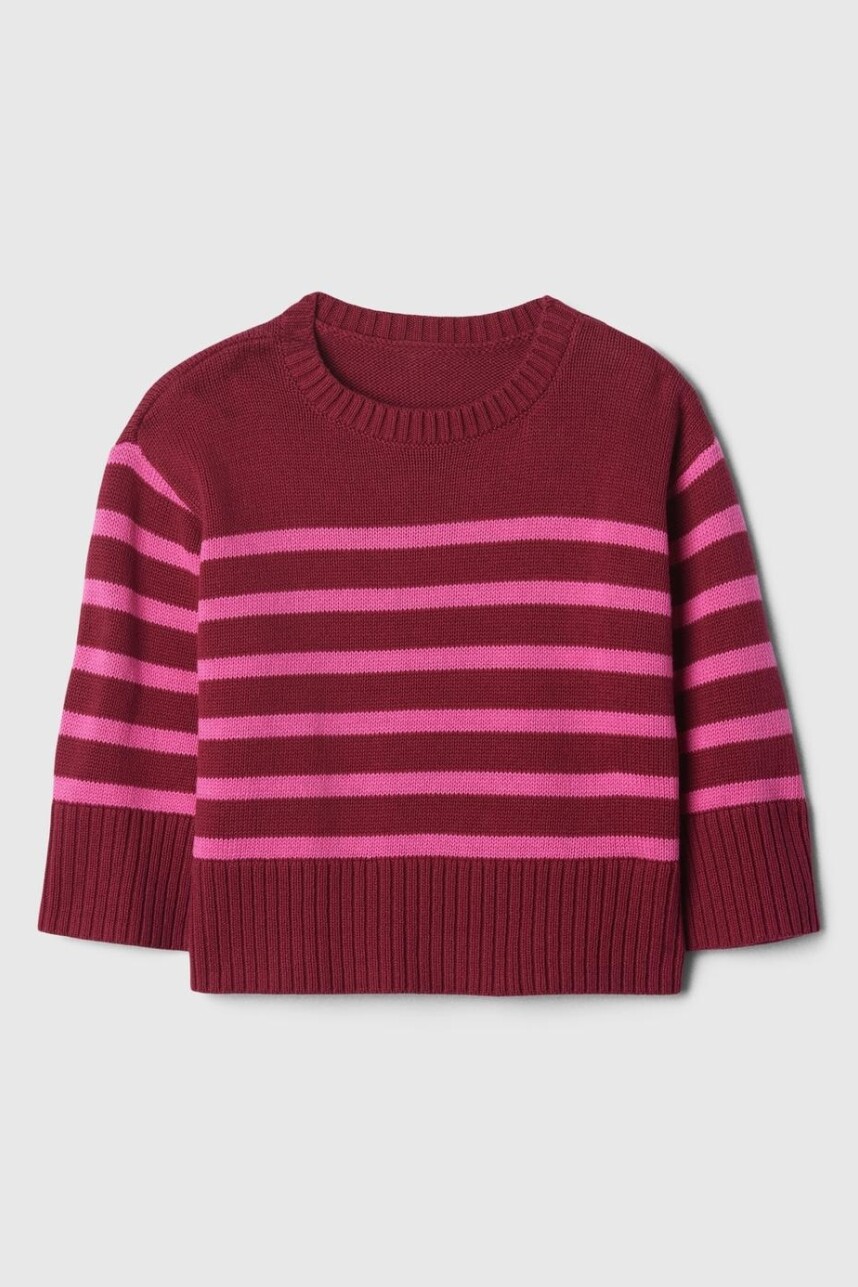 Buzo Rayas Toddler Niña Red Pink Stripe