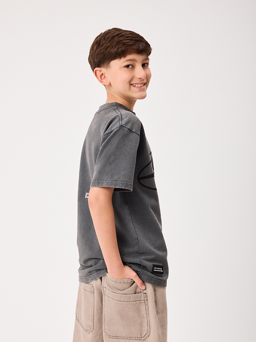 T-SHIRT M/C GUARIAN TEEN DIXIE Gris Oscuro
