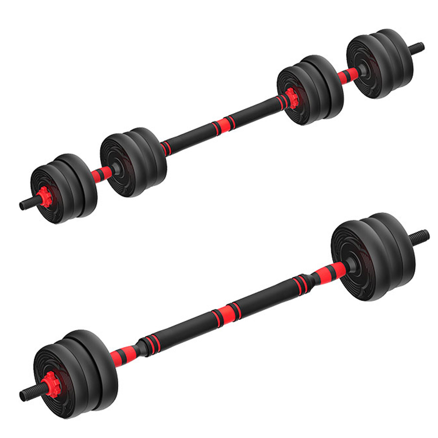 Con Pesas Unir Dos Mancuernas Pack PAR Mancuernas Cementada PVC