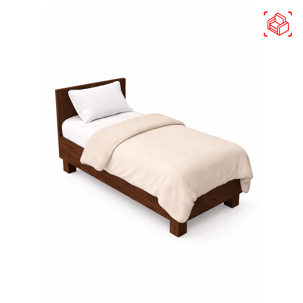 CAMA 1 1/2 PLAZA MADERA-ACACIA NATURAL-BEIGE PRINCE
