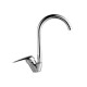 Griferia De Mesada Cocina Monocomando Cromo Arona Aqualia